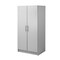 65-Inch Freestanding Tall Cabinet with Clothing Rod and Shelves for Bedroom or Kitchen Storage